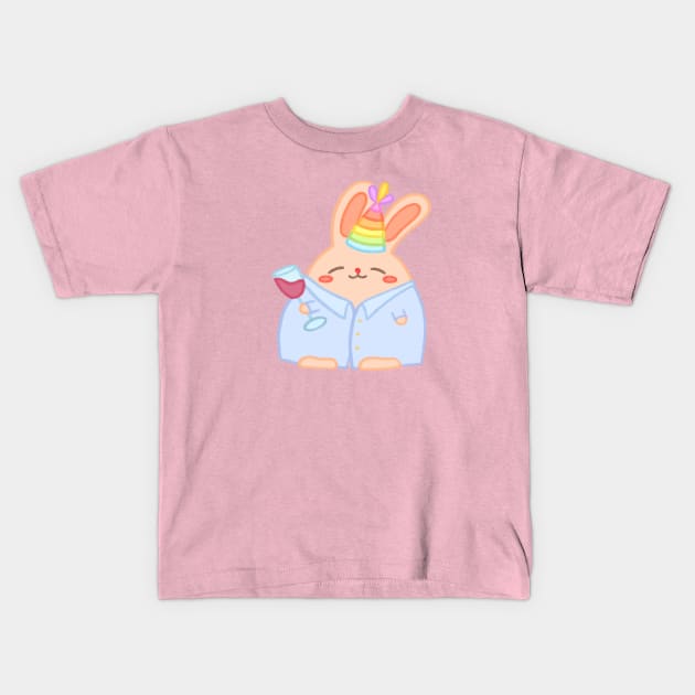 Chubbit Wine Party Logo Kids T-Shirt by Chubbit